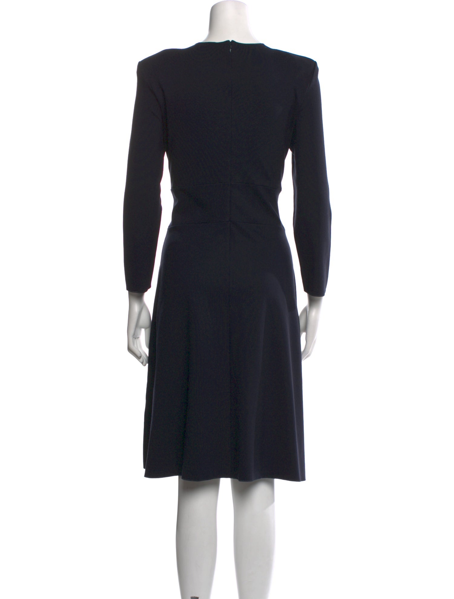 Emporio Armani Plunge Neckline Knee-Length Dress